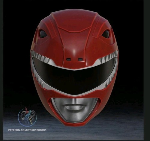 Power rangers red helmet - red,