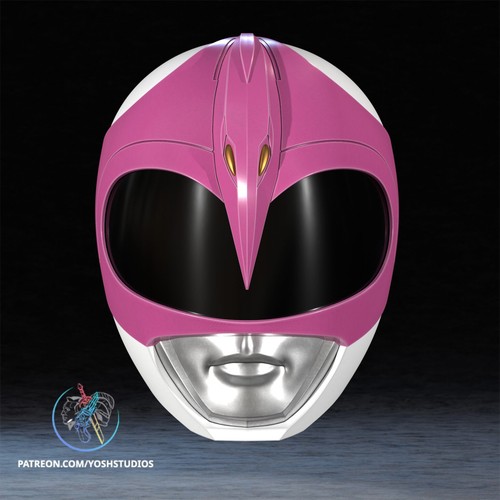Power ranger pink helmet - power,